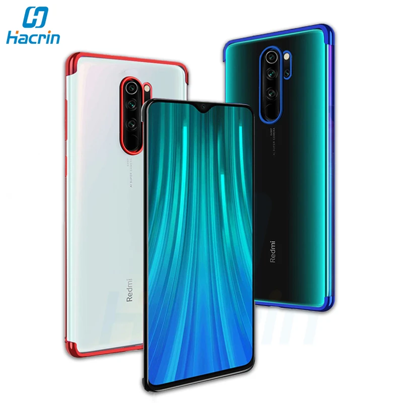 

Hacrin Case For Xiaomi Redmi Note 8 pro Case Soft TPU Transparent Laser Plating Full Cover For Redmi Note 8 Global Version Case