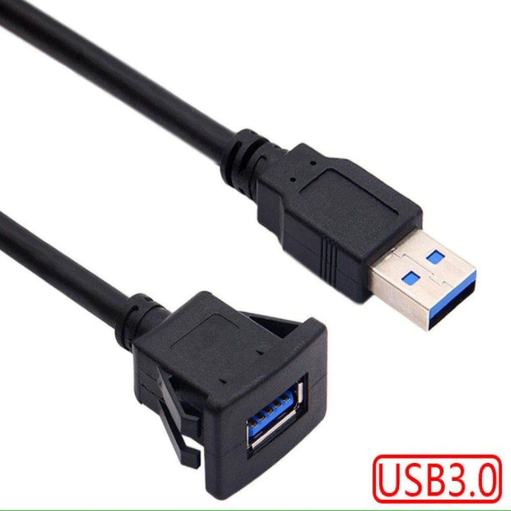 1 м квадратный одиночный порт USB 3,0 панель заподлицо удлинитель с пряжкой для автомобиля грузовика лодки мотоцикла приборной панели