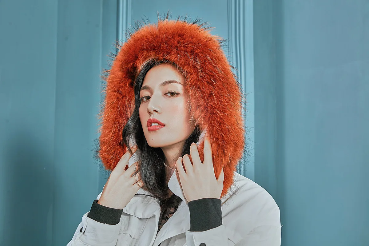 L1016 Designer Brand Winter WOMEN'S Dress Thick Warm Coat COUPLE'S High Set Palm down Jacket Mid-length