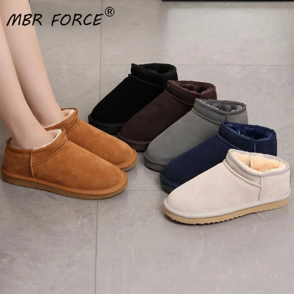 Female Shoes Snow-Boots Australia Winter Women Large-Size Genuine-Cowhide-Leather Ankle