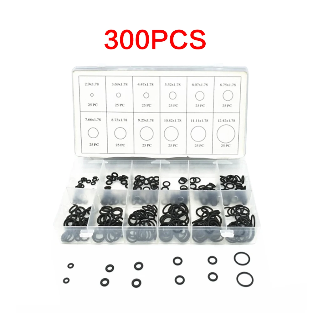 

Multi-size O-ring Washer Seals Assortment Kit For Water leakage Prevention Gaskets With Plactic Box Kit Set