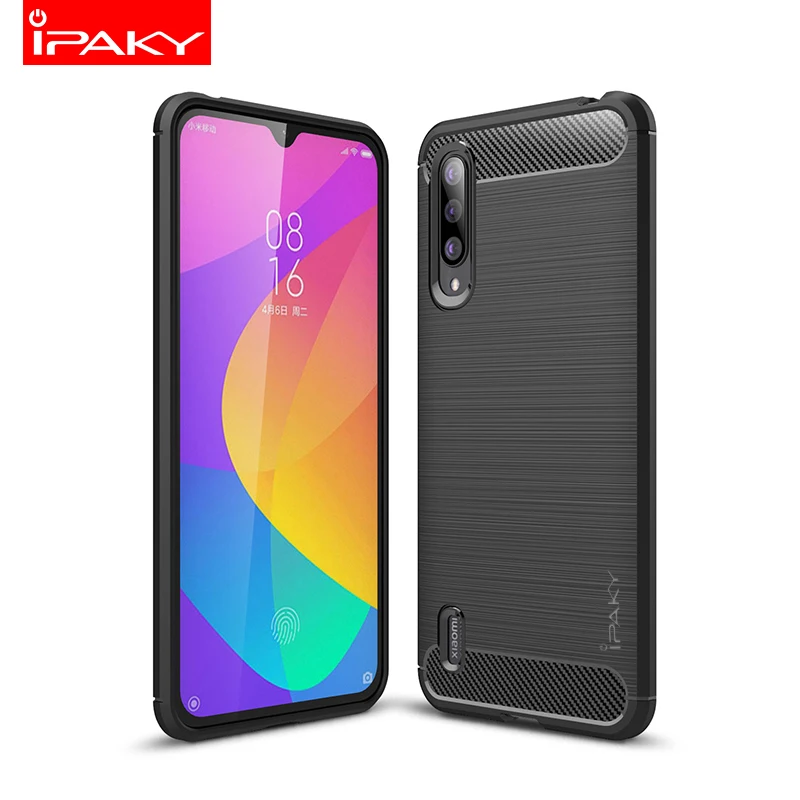 Чехол iPaky для Xiaomi Mi CC9 силиконовый чехол из углеродного волокна с матовой защитой