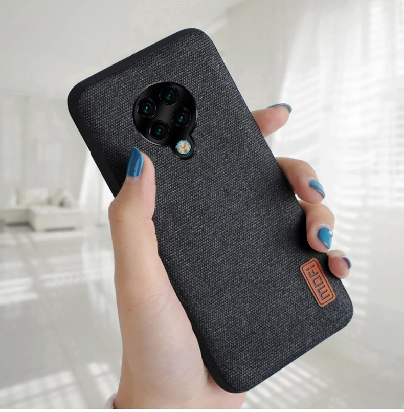 xiaomi leather case custom Cho Poco F2 Pro Ốp Lưng Bao Da MOFi Ban Đầu Dành Cho Xiaomi Poco F2 Pro Ốp Lưng Vải Vải Lưng Pocophone F2 pro Silicone Trường Hợp cases for xiaomi blue