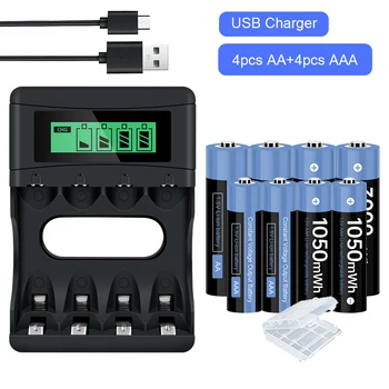 

aaa Rechargeable Battery 1.5v aaa Li-ion Lithium 1050mWh batteries +1.5v Lithium AA Rechargeable Battery 3000mWh for flashlight