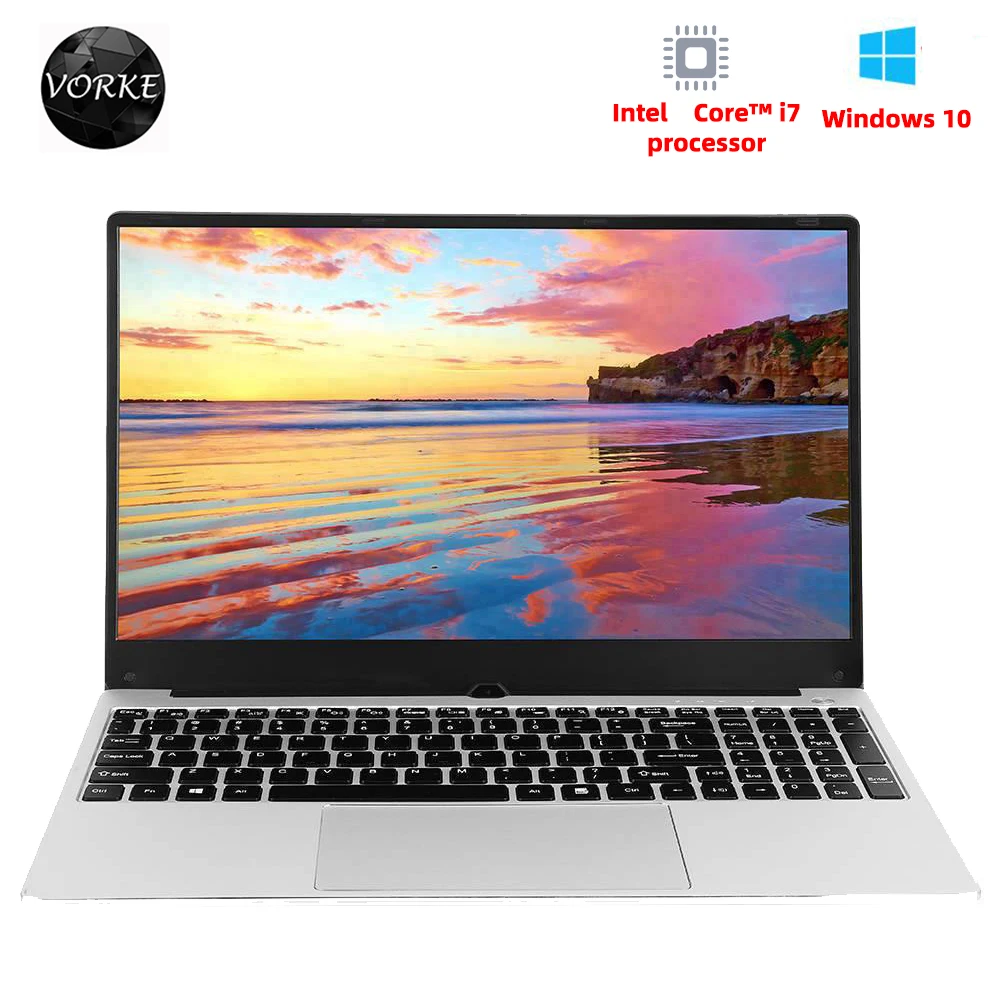 VORKE ноутбук 15 ноутбук Intel Core i7-4500U 15,6 ''экран 1920*1080 Windows 10 компьютер 8 Гб DDR4 256 ГБ SSD игры ноутбуки