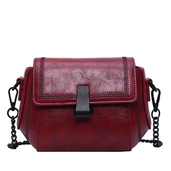 

Leather Vintage Ladies HandBags Women Messenger Bags Totes Bag Designer Crossbody Shoulder Bag Clip Daily Clutch