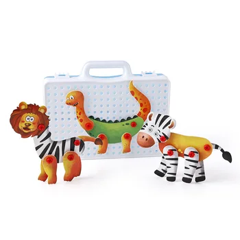 

New Animal Electric Drill Nut Disassembly Match Tools Educational Toys Assembled Blocks Sets Building Toy Gift For Kids Boys
