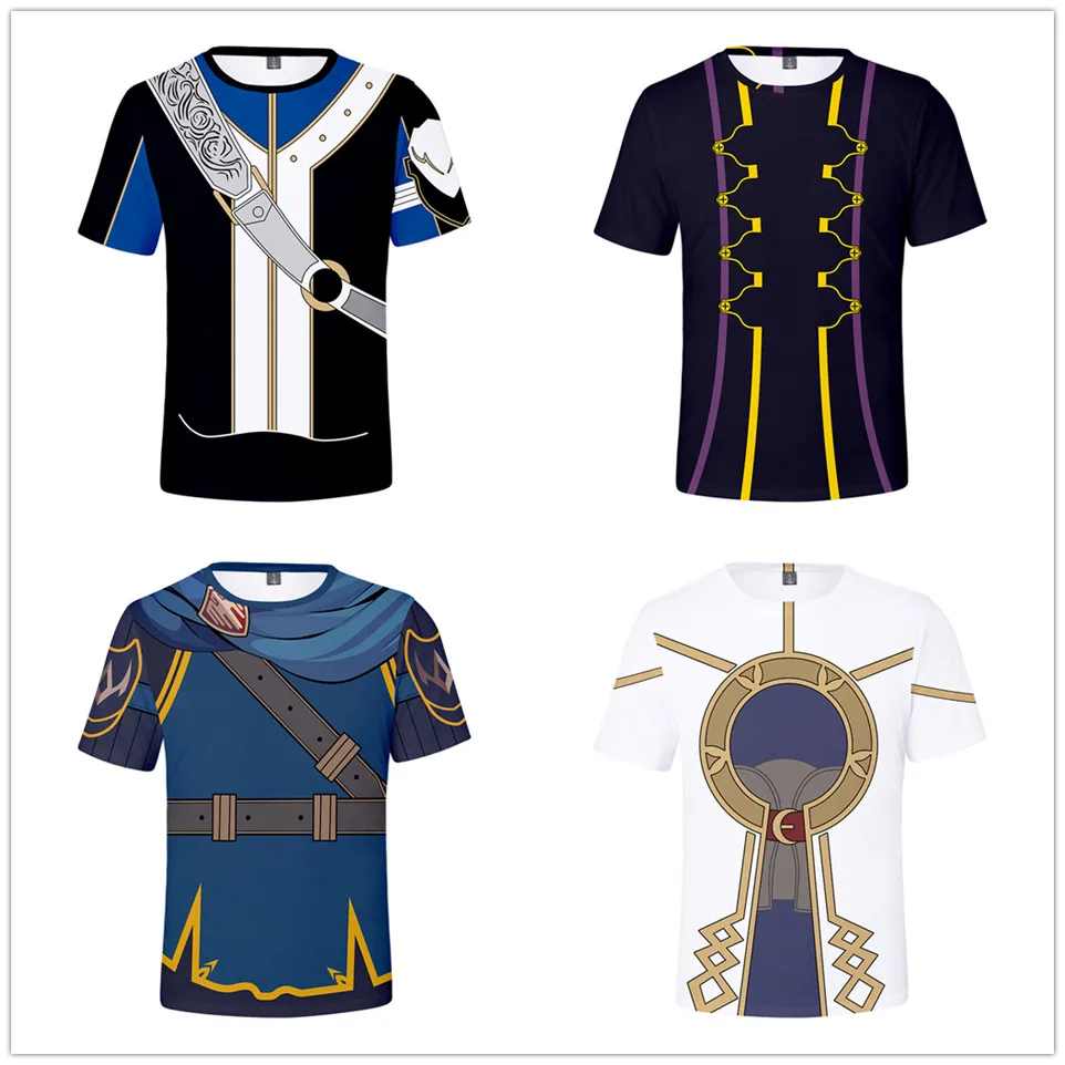 Мужская футболка с короткими рукавами и 3D-принтом в виде игры Fire Emblem 3D принтом
