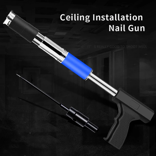 Pistolet à clous pour le travail du bois, Installation au plafond,  pratique, décoration de maison intégrée, faible bruit, grande capacité de  charge, outils - AliExpress