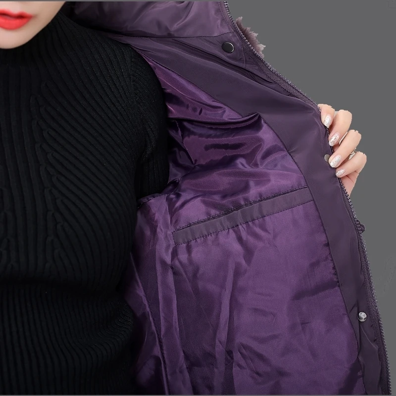 7xl плюс размер теплая зимняя одежда зимняя куртка-пуховик Женская парка Женская хлопковая верхняя одежда большой меховой воротник пальто длинное JM022
