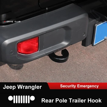 

1Pcs Towing Bars Car Driver Side Rear Bumper Tow Trailer Hook Accessories Carbon Steel Black Red For Jeep Wrangler 2018 2019