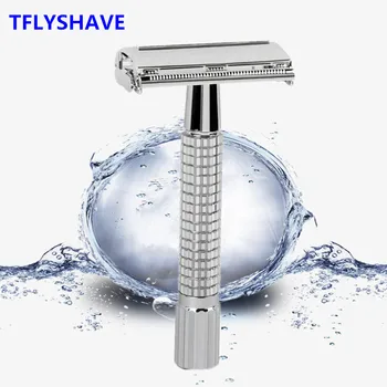 

TFLYSHAVE Safety Razor Men Double Edge Shaver Classic Safety Razor with 5 Blades Women Razor Hair Removal MINGSHI