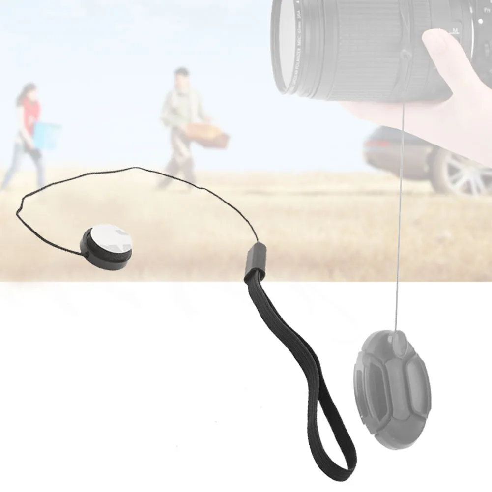 DSLR Camera Black Adhesive Hanging Universal Protective Wear Resistant Easy Install Elastic Lens Cover Rope Holder Anti Lost