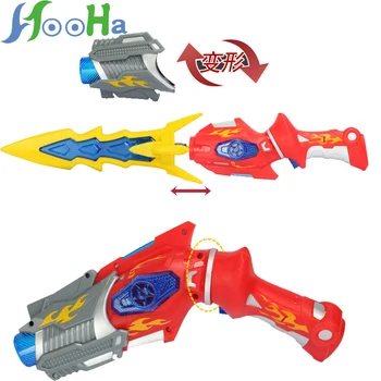 

Electric Deformation Toy Sword Pistol 3 in 1 Simulation Projection Knife Boy Music Toy Gun for Children Birthday Gifts