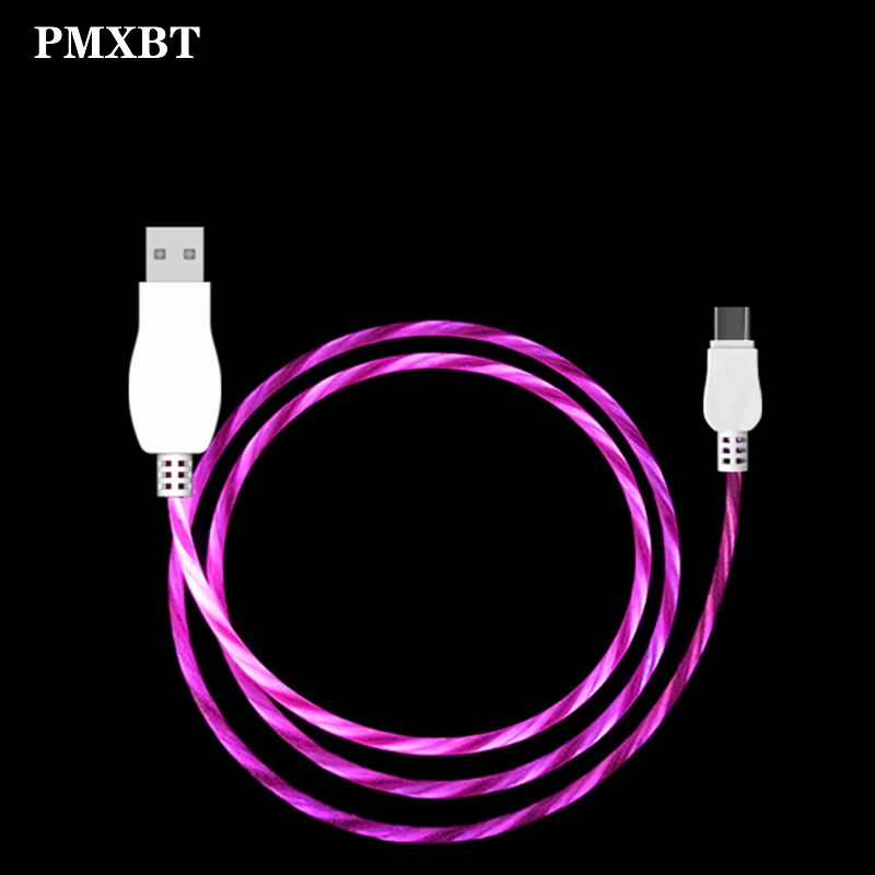 

LED Glow Glowing Cable Fast Charging Adapter Micro USB Type C Lightnin Cables For Huawei Android type c usb c Charger Data Cord