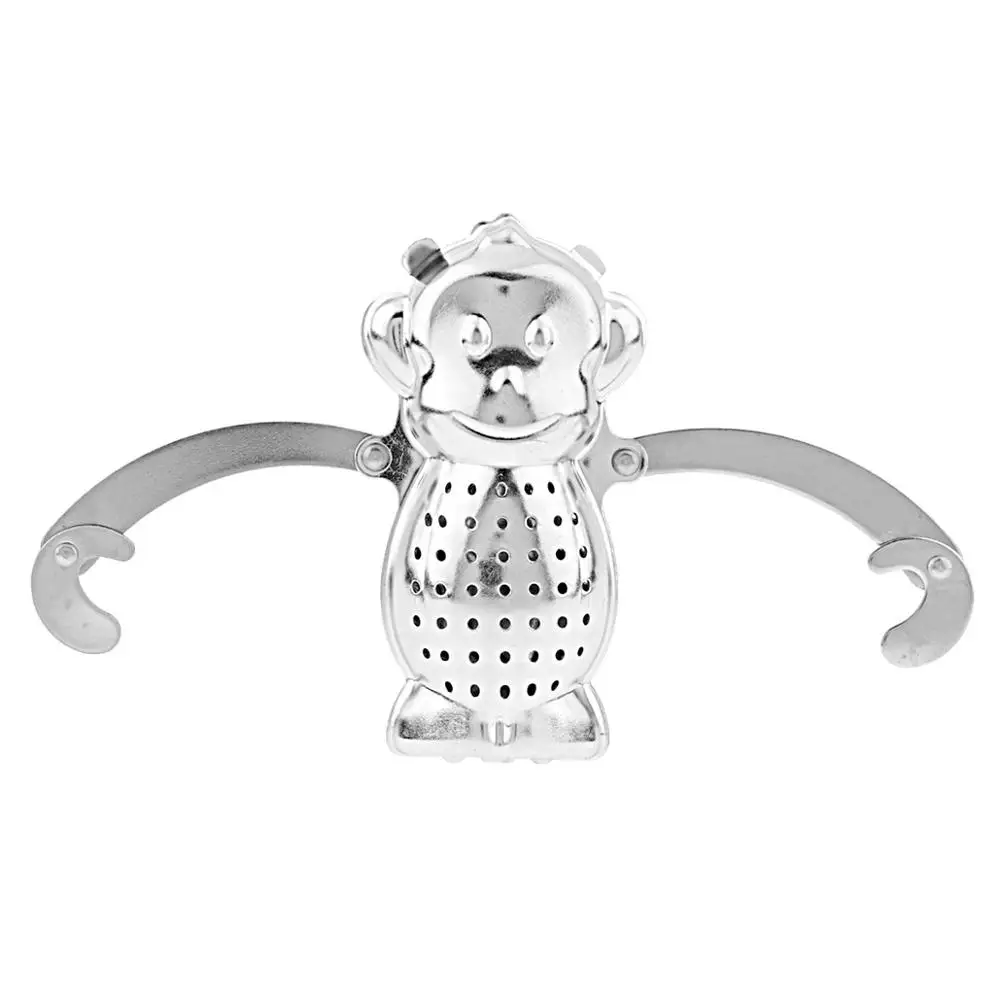 

Monkey Stainless Steel Tea Infuser Herb Spice Filter Tea Strainer Teapot Coffee Drinkware Leaf Tea Bag