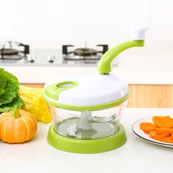 

Multi-function Vegetable Cutter Manual Meat Grinder Household Chopper Machine with Drain Basket Blender to Chop Shredders Cutte
