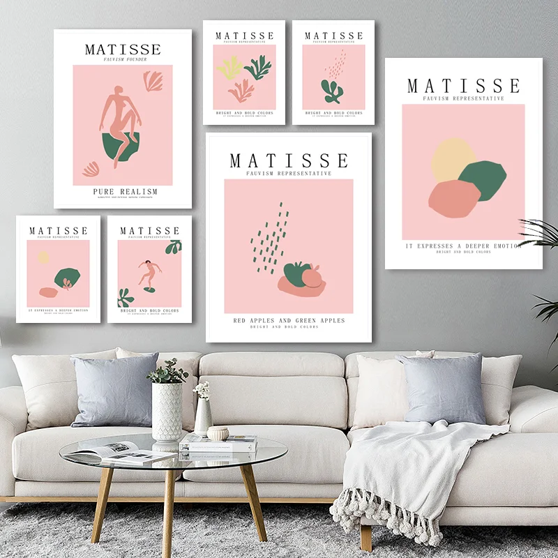 

Abstract Curve Figure Poster Matisse Canvas Painting Colorful Style Posters and Prints Wall Art for Living Room Home Decor