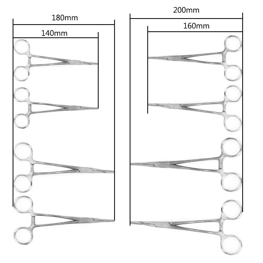 DIYWORK Pet Hair Clamp Epilation Tools Curved/Straight 14cm 16cm 18cm 20cm Fishing Locking Pliers Hemostatic Forceps Hand Tool 4