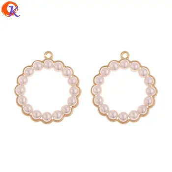 

Cordial Design 50Pcs 26*29MM Jewelry Accessories/Earrings Connectors/Imitation Pearl/DIY Making/Hand Made/Earring Findings