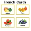 Children flashcard Baby French Fruit Learning express Word Flash Card Pocket  Montessori Educational Toy Table Game Card for Kid 3