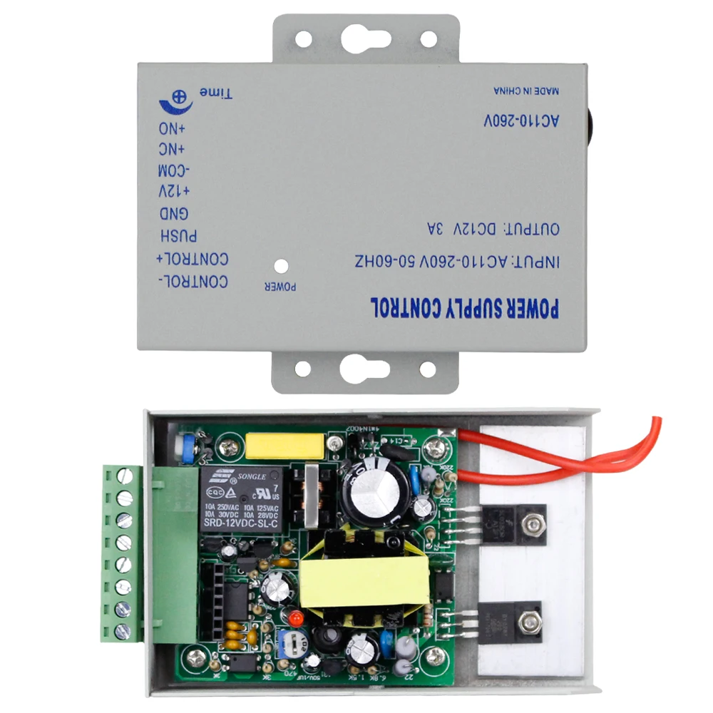 DC12V 3A Access Control System Power Supply Switch AC AC110V-260V Input Time Delay for Door Locks Video Intercom System K80 access control power supply