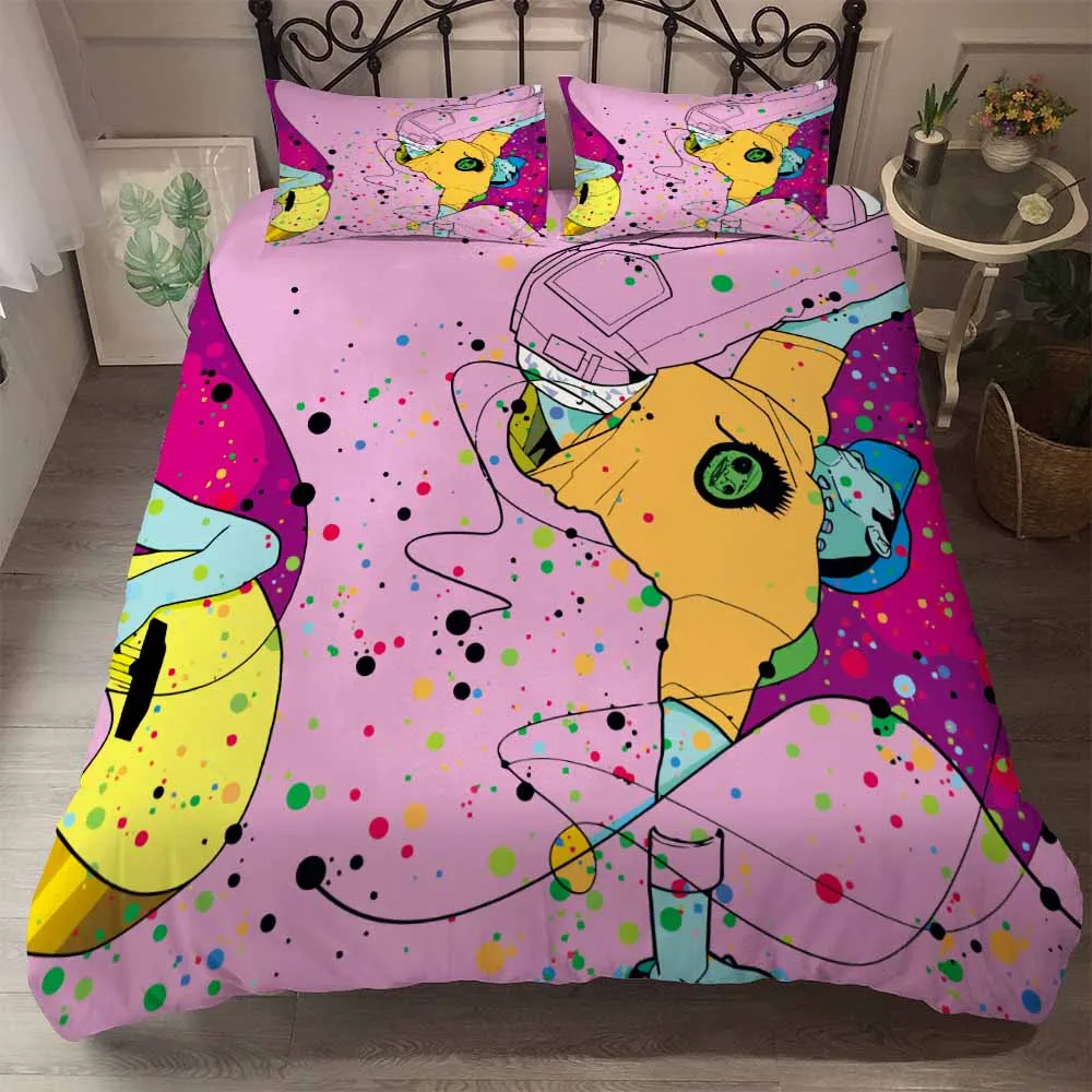 Hip Hop Dance Bedding Set Bedroom Decor Doona Quilt Cover Pink Background Hypoallergenic 1pc Duvet Cover With Pillowcase Bedding Sets Aliexpress