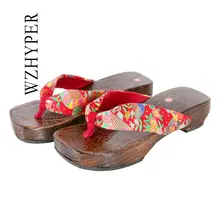 chinese wooden slippers