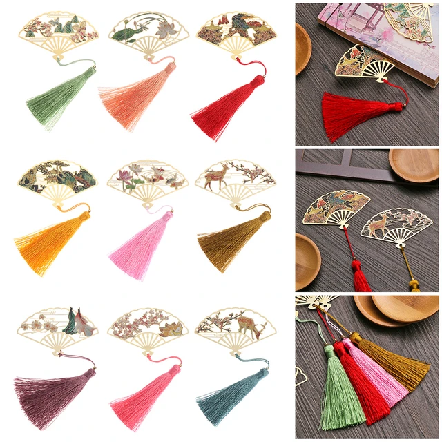 10pcs Bookmark Tassels Fringe Brush Handmade Soft Craft Mini Tassels with  Loops for DIY Crafts Jewelry Making Accessories