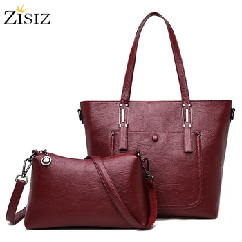 

2 Sets Big Casual Tote Women Shoulder Crossbody Bags For Women 2020 Luxury Handbags Women Bags Designer Ladies Hand Sac A Main
