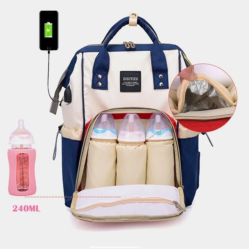 Mochila land мама для беременных сумка USB детские подгузники сумка-рюкзак большой рюкзак путешествия Детские Организатор коляска кормящих мешок