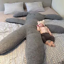 ענק גדול ארנב כרית כרית לתינוקות רך חמוד חיבוק לחזק ילדים חדר קישוט רגוע שינה תינוקות חדר קישוט HM0099(China)