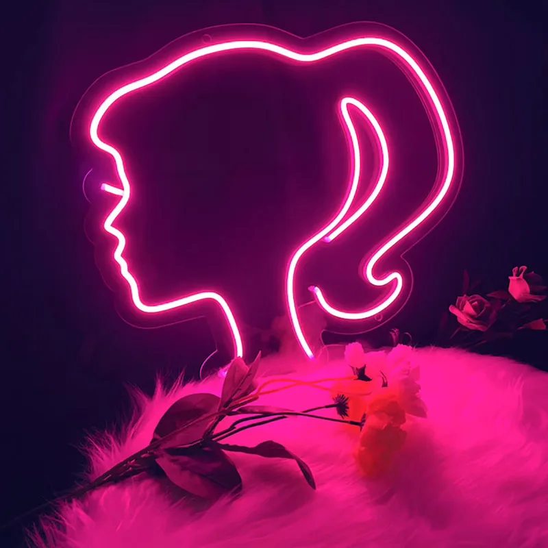 Girls Girls Girls Custom Face Led Neon Sign Beautiful Girl Face Neon