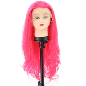 

AIMEYA Pink Wigs Long Loose Wave Synthetic Lace Front Wig for Women Heat Resistant Fiber Free Part Hair Wigs for Woman