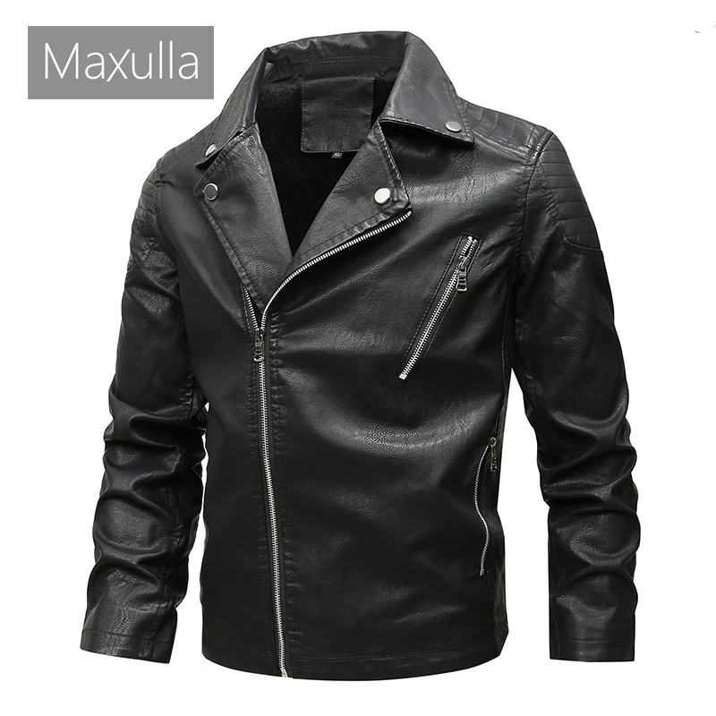 

Maxulla Mens PU Jacket Fashion Mens Biker Leather Jacket Coats Causal Slim Fit Faux Leather Punk Motorcycle Jackets Clothing 6XL