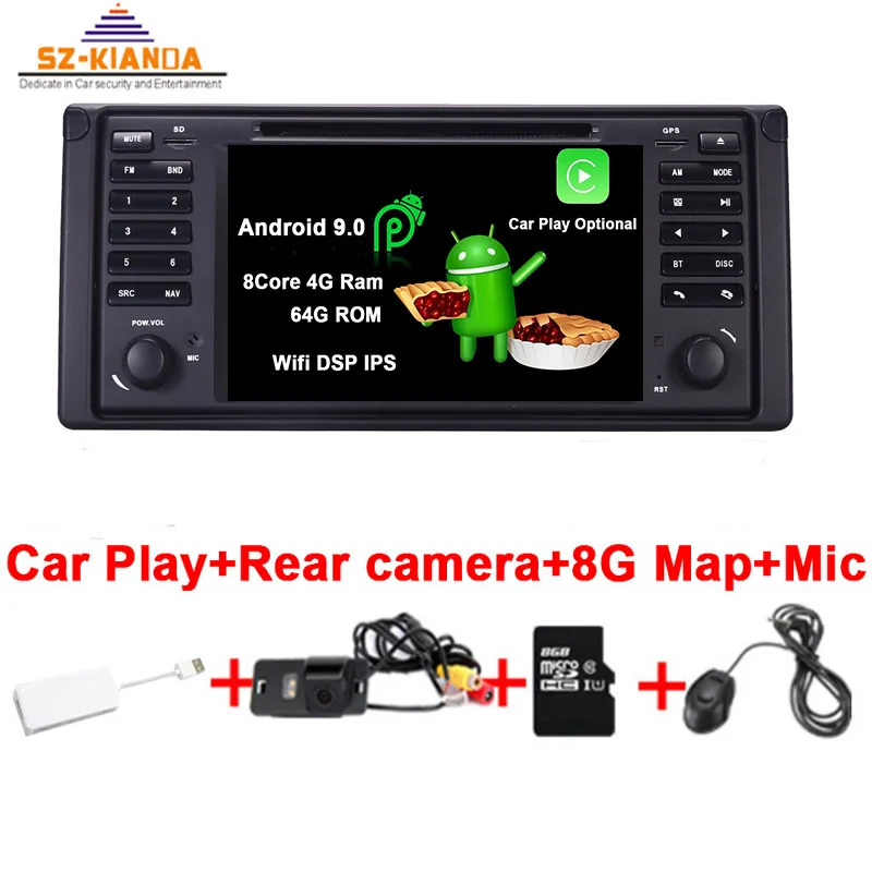 Автомобильный плеер Android 9 0 GPS-навигатор для BMW E39 5 серии/M5 1997-2003 Wifi 3G Bluetooth DVR радио