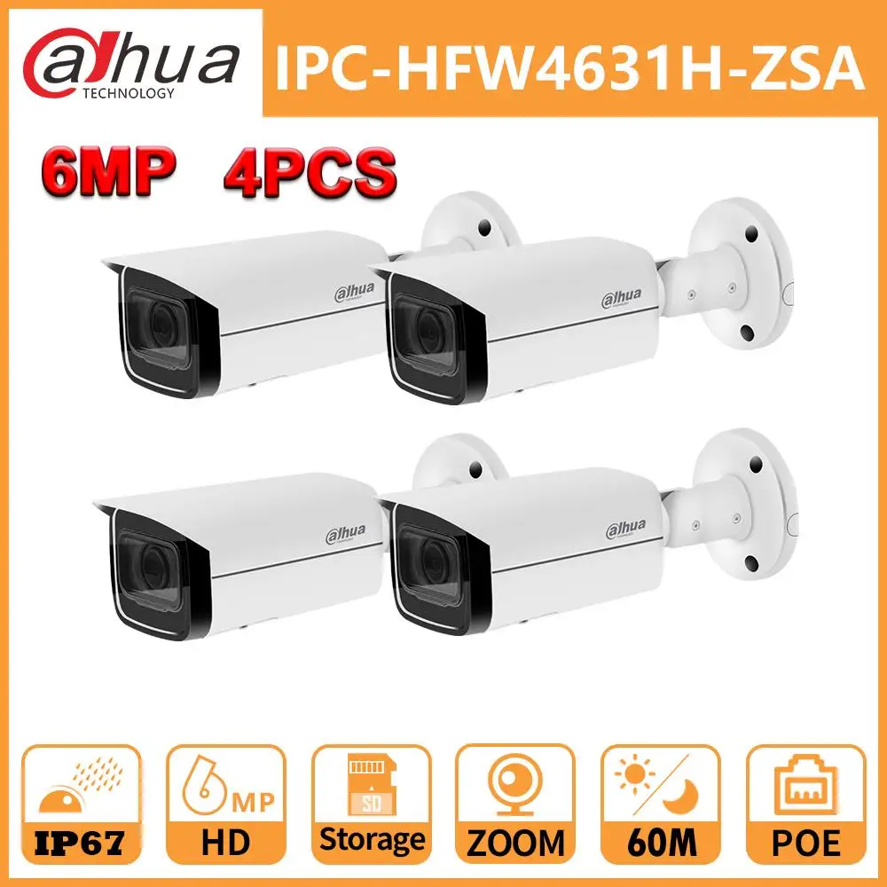 

Dahua 6MP IP Camera IPC-HFW4631H-ZSA Upgrade From IPC-HFW4431R-Z 4Pcs/lot With Built-in Micro SD Card Slot PoE 6MP Wholesale