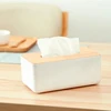 Tissue Box Dispenser Wooden Cover Paper Storage Holder Napkin Case Organizer 5