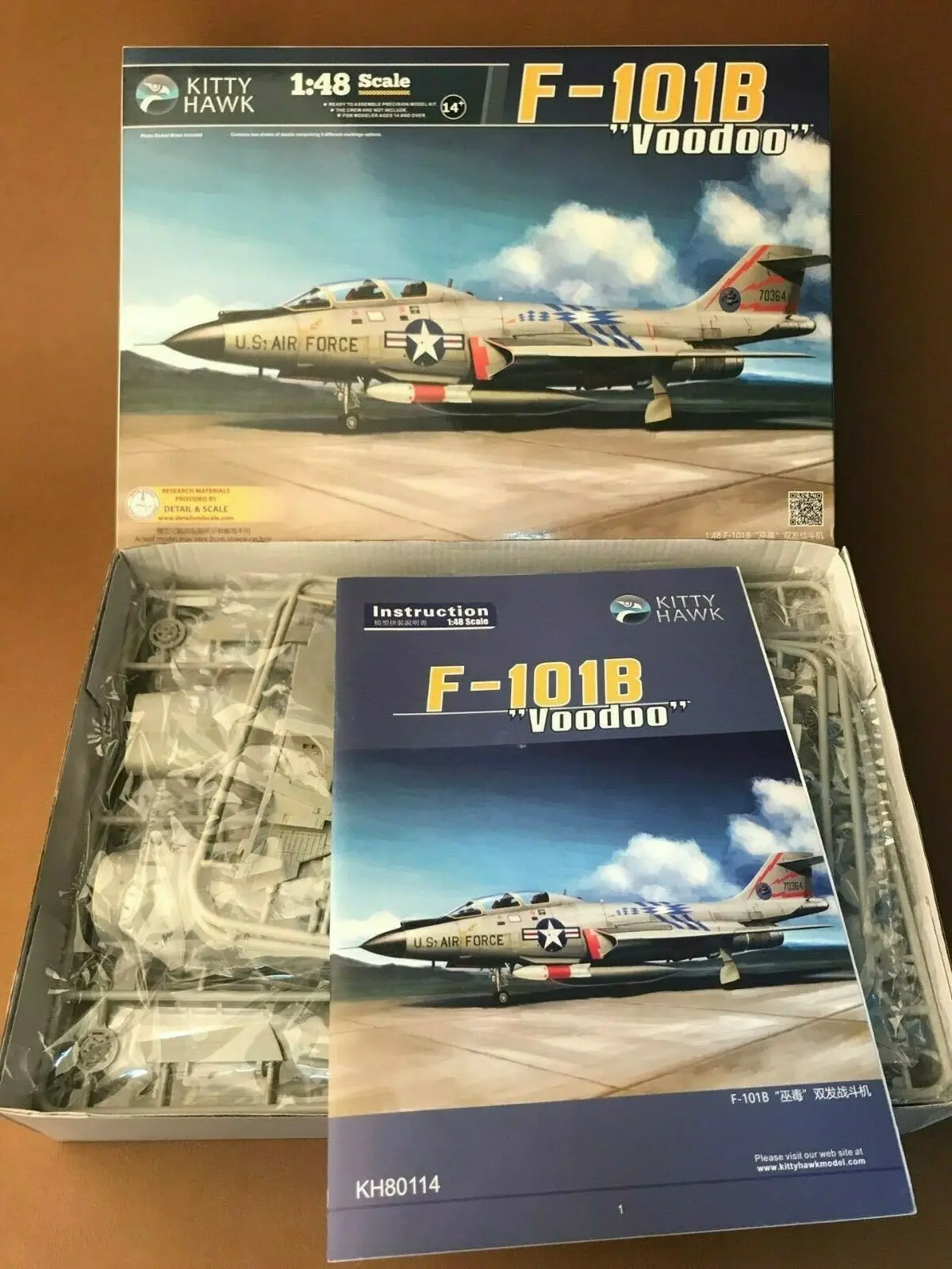 キティホークKH80114 1/48 F-101Bブードゥーモデルキット - AliExpress