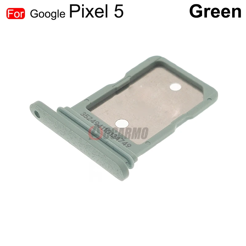 Google Pixel 5 グリーン SIMカードスロット付き Google pixel5交換部品用の黒/緑のsimカードソケットスロットsimトレイ