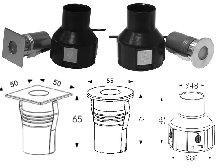 1x3w led underground light