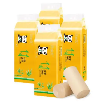 

12 rolls of 3 layers of Shi Jie toilet paper uncolored roll paper mention family installed bamboo pulp household toilet paper