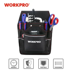WORKPRO Cinturón para electricista, kit de soporte de utilidad con bolsillos, bolsa para herramientas
