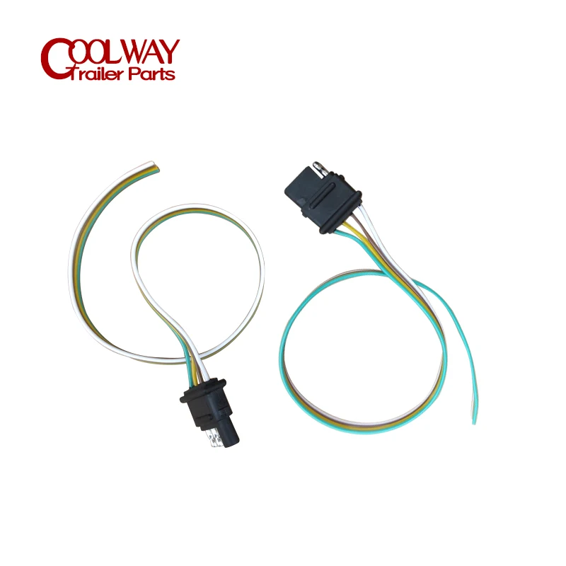 4 Pole Pin Flat Trailer Socket Plug Wiring Harness Kit Truck Ute RV Parts Camper Caravan Accessories 112v horn wiring harness relay kit for car truck grille mount blast tone horns