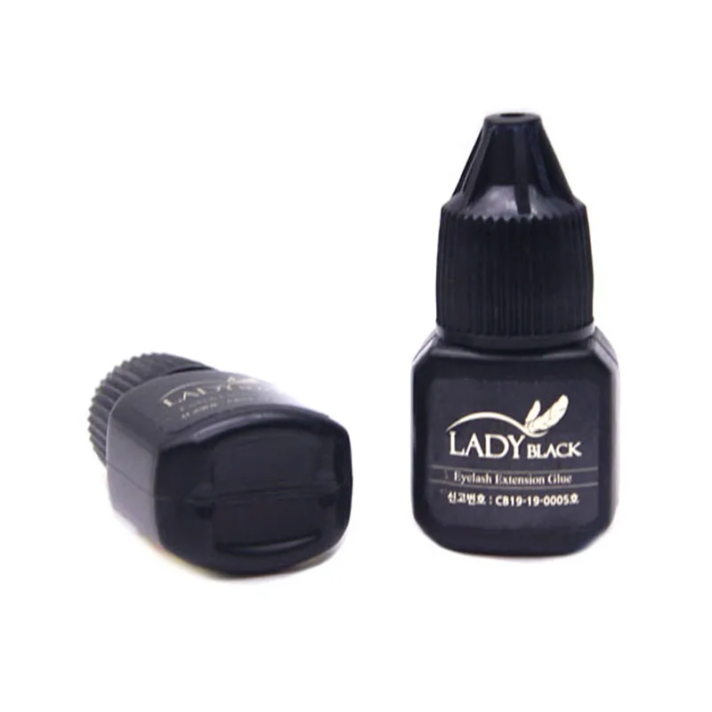 10 Bottles 5ml Lady Black Glue Eyelash Extension With Original Bag Low Irritation Fast Drying for Sensitive Skin Korea Lash Glue 3