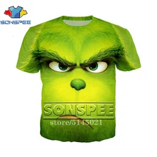 Забавная Рождественская уличная футболка в стиле Харадзюку для мужчин и женщин; летняя модная футболка; повседневные футболки с 3D принтом с героями мультфильмов