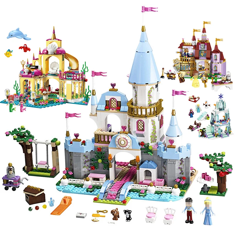 

Friends Princess Dream Castle Model Building Blocks Kit DIY Bricks Educational Toys For Girl Kids Birthday Gifts