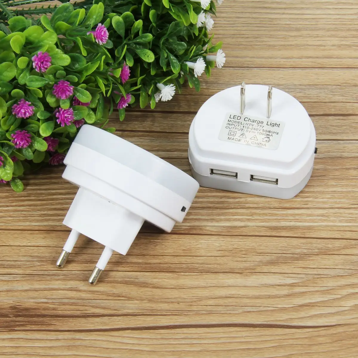 2 в 1 настенное зарядное устройство с двумя USB-портами | Лампы и освещение