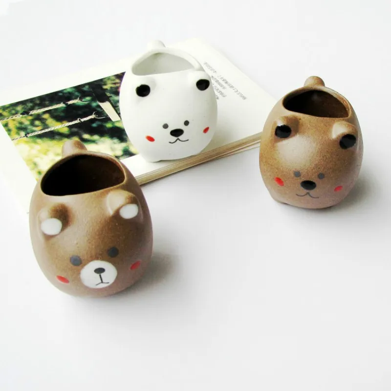 

Flower Pot Creative Cute Cartoon Bear Thumb Basin Meaty Ceramic Flower Pot Plant Pot Succulent Pot Home Planter Pot