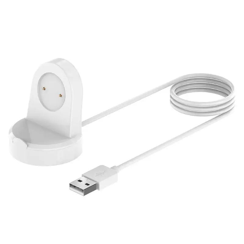 Портативный USB зарядное устройство для умных часов зарядки док-станция провод для быстрой зарядки жильный кабель для huawei часы GT/Honor Magic часы - Цвет: Белый